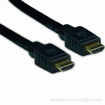 HDMI Cables with Gold-/Sliver-plated Connectors, Made of Metal Alloy Casing, CE- and RoHS-approved
